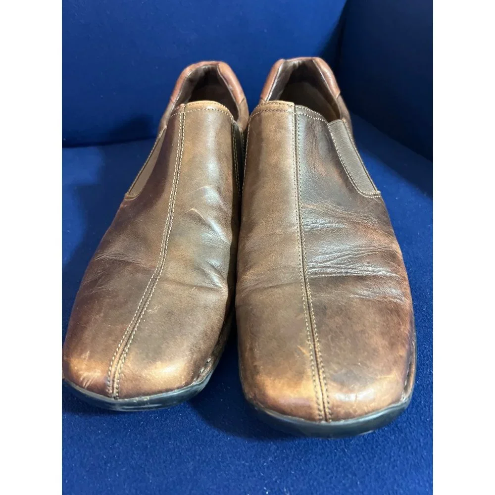 Cole Haan Men's Loafers Brown Leather Slip-On Shoes in Size 14M